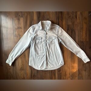 GAP 1969 Western Snap Button Shirt Light Wash Chambray Mens M